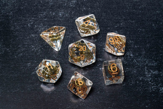 Gear Resin Poly Dice Set 16mm - - MET740