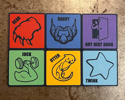 Coaster Set: Gay Sauna Types