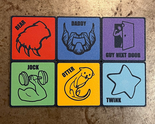 Coaster Set: Gay Sauna Types