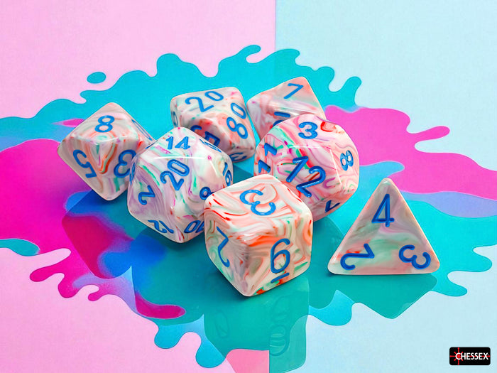 Festive Mega-hedral Pop Art/blue 7-Die Set - CHX22544