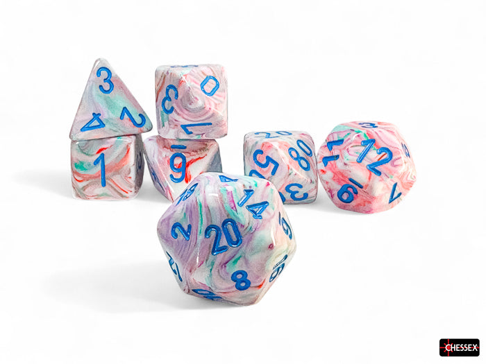 Festive Mega-hedral Pop Art/blue 7-Die Set - CHX22544