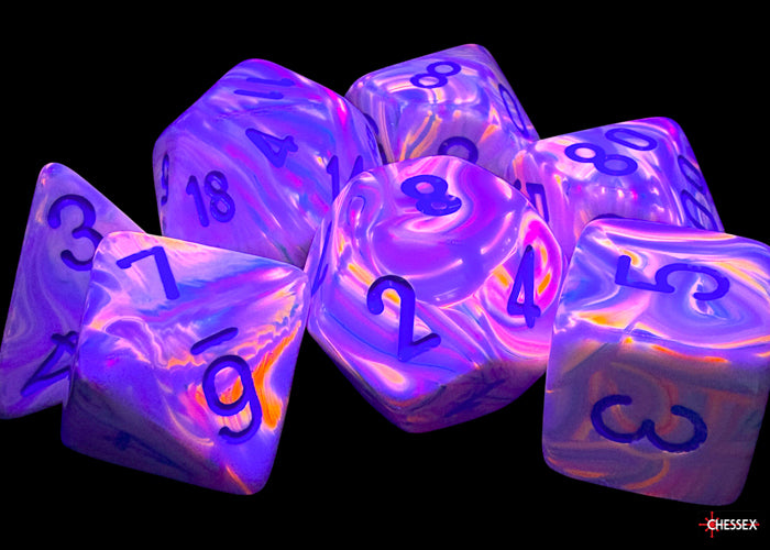 Festive Mega-hedral Pop Art/blue 7-Die Set - CHX22544
