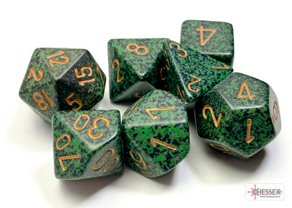 Speckled Golden Recon Polyhedral 7-Dice Set - CHX25335