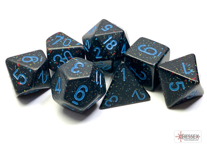 Speckled Blue Stars Polyhedral 7-Dice Set - CHX25338