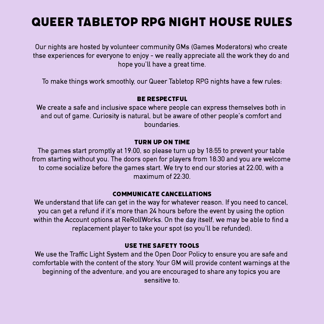 Queer Tabletop RPG Tuesday Nights