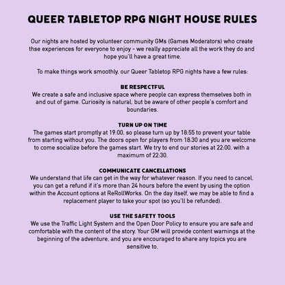 Queer Tabletop RPG Tuesday Nights